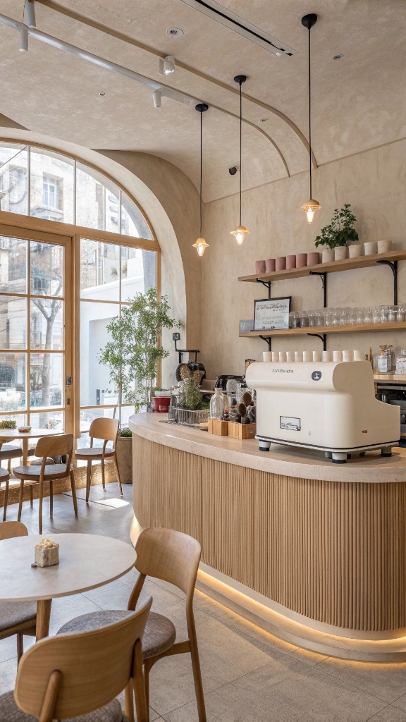 Luna coffee house interior and espresso machine